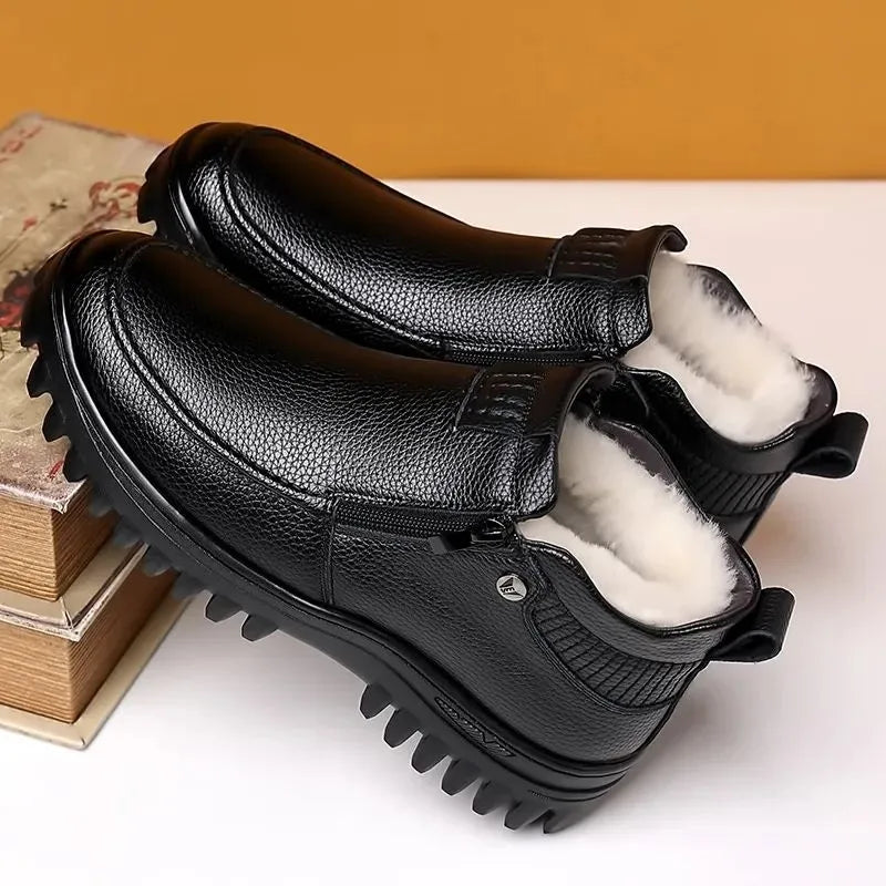 Zapatos cálidos para hombre 100% piel de vacuno