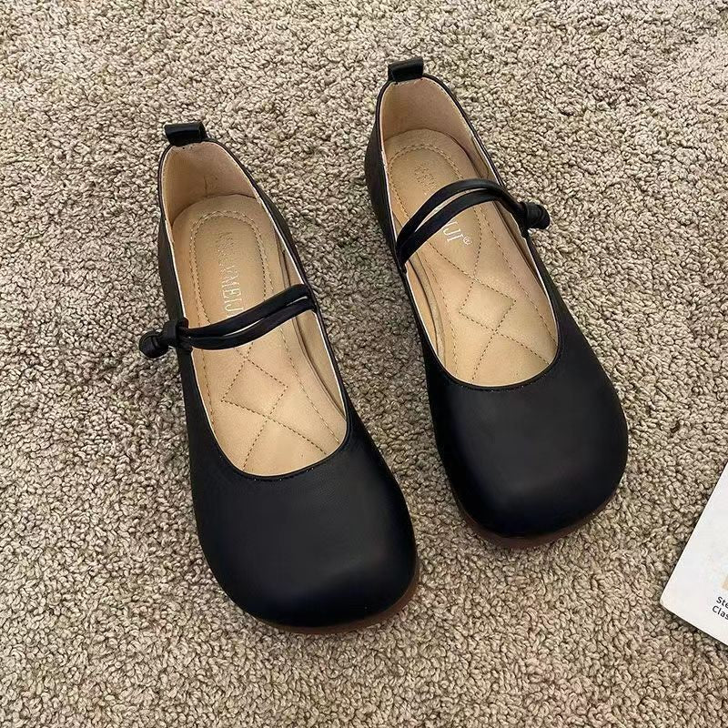 Zapatos planos de piel de mujer para primavera y otoño