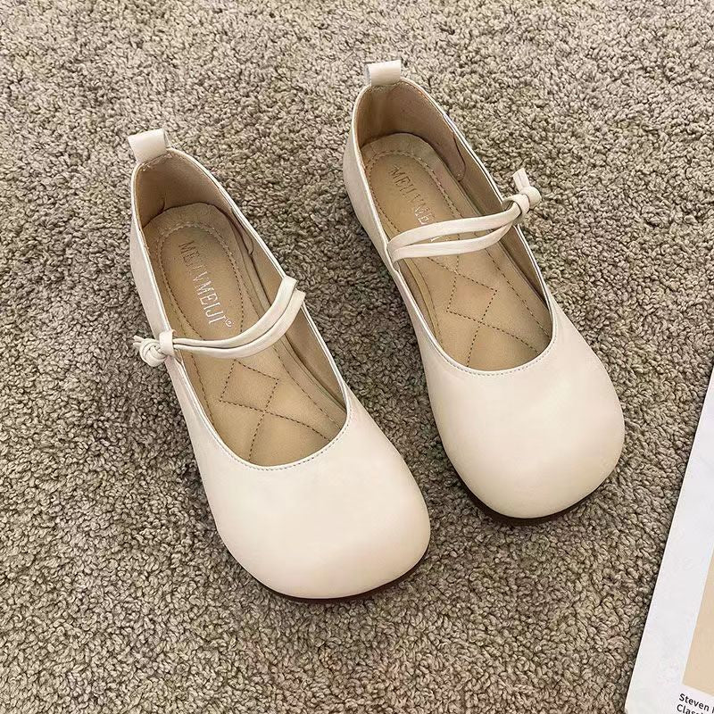 Zapatos planos de piel de mujer para primavera y otoño