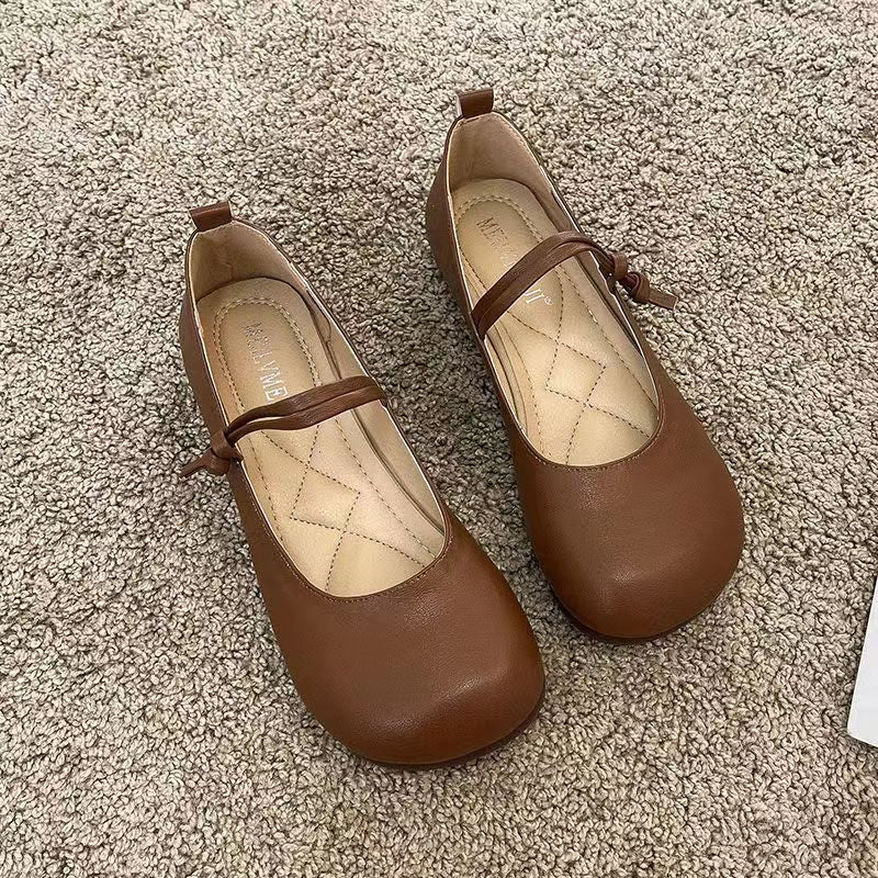 Zapatos planos de piel de mujer para primavera y otoño