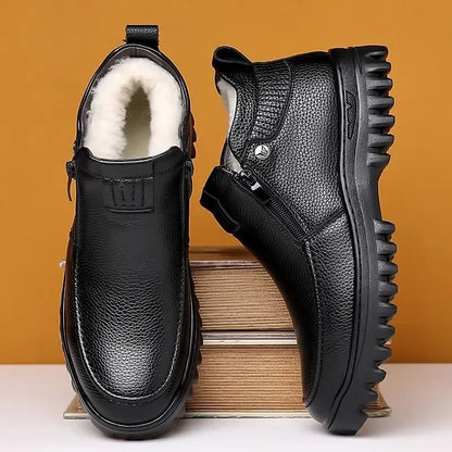 Zapatos cálidos para hombre 100% piel de vacuno
