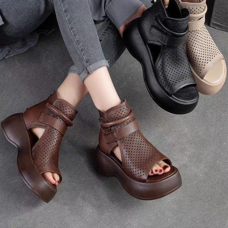 Sandalias romanas de piel de vaca