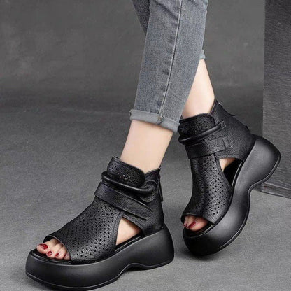 Sandalias romanas de piel de vaca