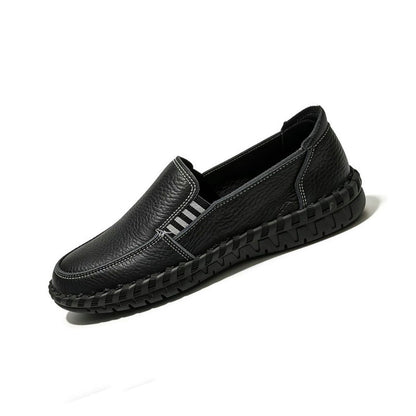 Mocasines de piel con costura artesanal perimetral para hombre