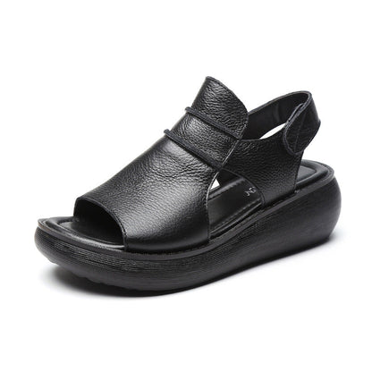 Sandalias de playa de cuero de verano