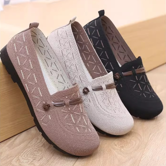 Zapatos casuales tejidos voladores de nuevo estilo de primavera para mujeres