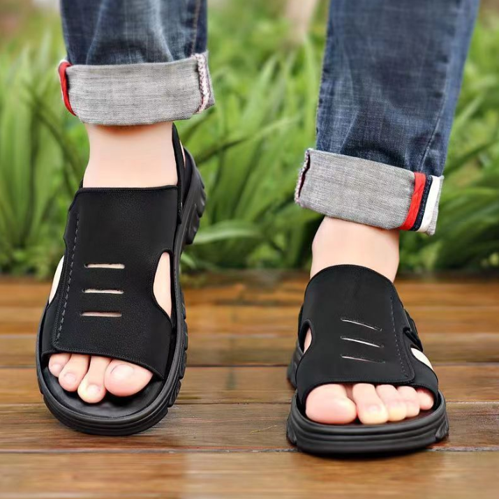 Sandalias tipo zueco con plataforma para hombre