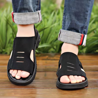 Sandalias tipo zueco con plataforma para hombre