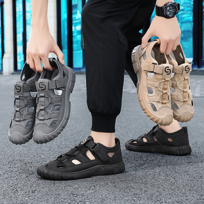 Zapatillas de hombre con diseño de rejilla y transparencia