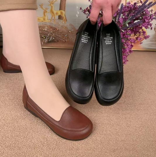 Zapatos de piel suaves y cómodos para mujer