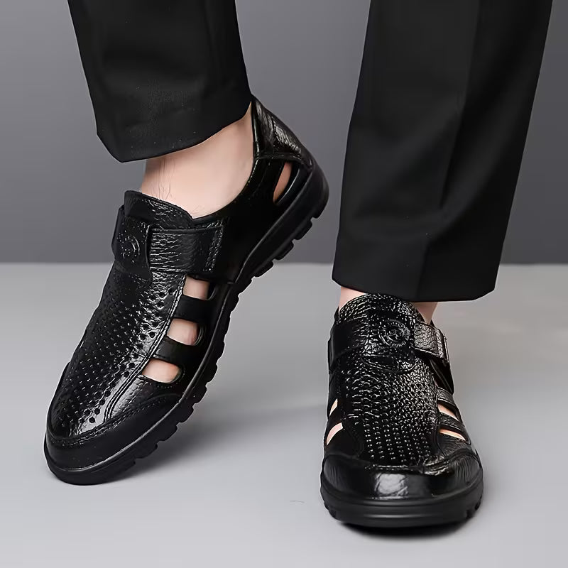 Zapatillas de cuero transpirable para hombre