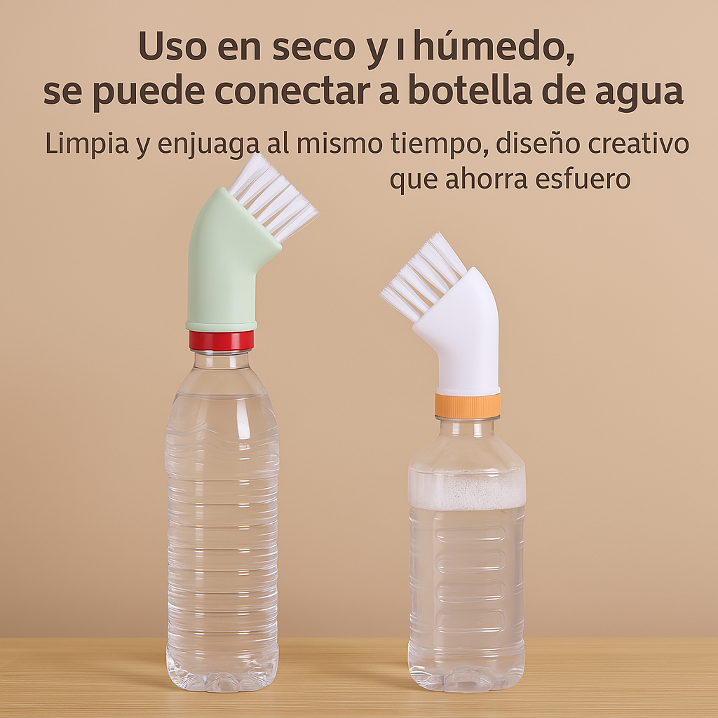 Se puede conectar a una botella de agua mineral para limpieza en seco y en húmedo