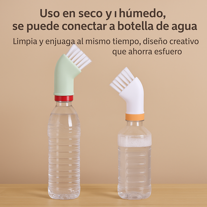 Se puede conectar a una botella de agua mineral para limpieza en seco y en húmedo