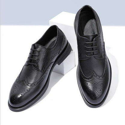 🐂Cuero🐂Zapatos brogue de cuero para hombre