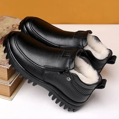 Zapatos cálidos para hombre 100% piel de vacuno