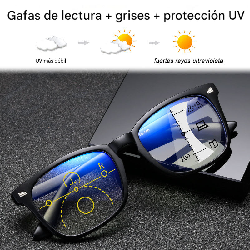 Gafas progresivas multifocales fotocromáticas ultraligeras TR90