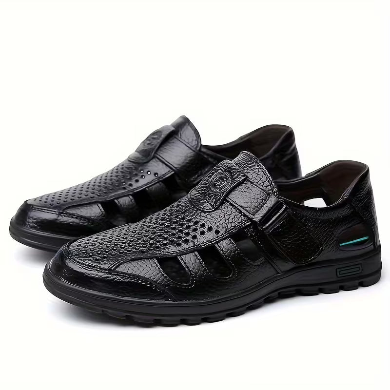 Zapatillas de cuero transpirable para hombre
