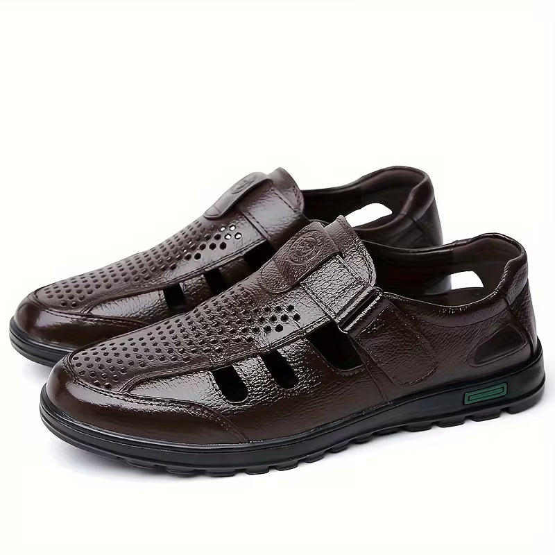 Zapatillas de cuero transpirable para hombre