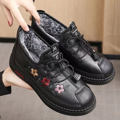 Zapatos de mujer con bordado G de piel afelpada