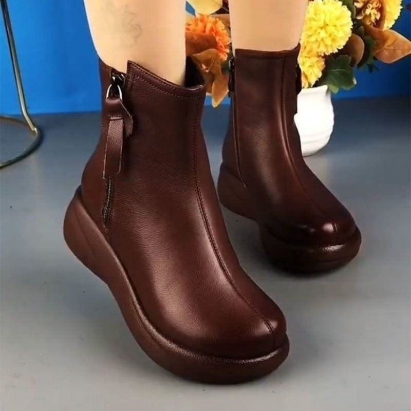 Botines de plataforma con doble cremallera