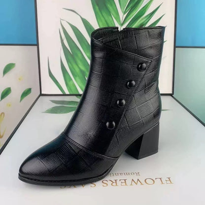 Botas de piel suave hasta media pantorrilla