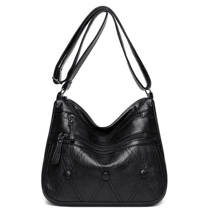 ModaEstila™ |  Bolso de piel suave con botones