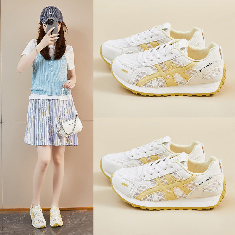 Zapatillas deportivas casuales de suela gruesa de malla (XF822)