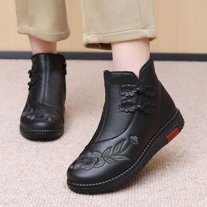 Zapatos de invierno bordados