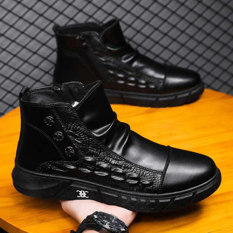 Botas martin con estampado de cocodrilo