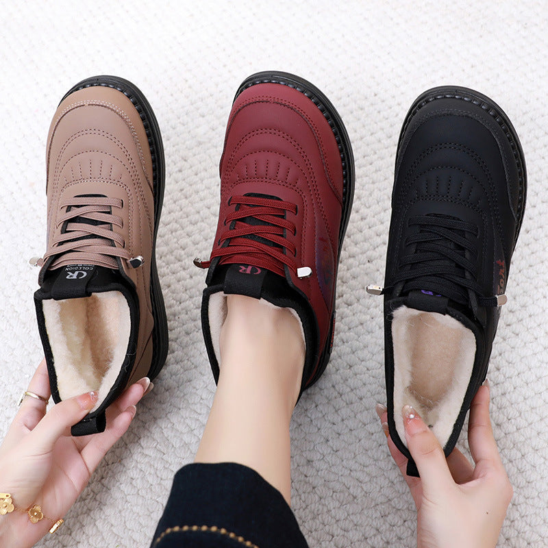 Zapatos de algodón con forro polar para mujer