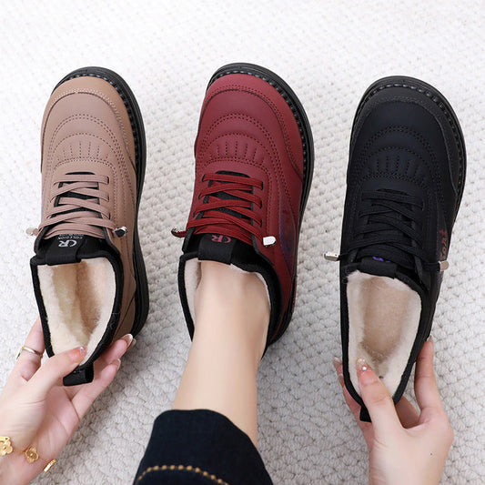 Zapatos de algodón con forro polar para mujer