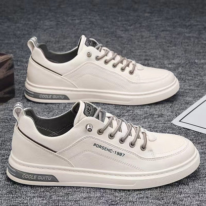 Zapatillas planas blancas para hombre