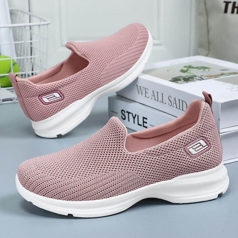 Zapatos de malla de color liso con suela suave
