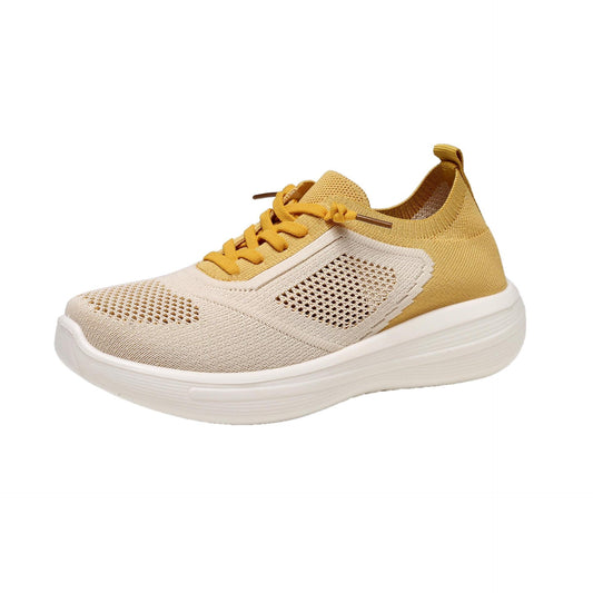 Zapatos deportivos de malla con punta redonda y suela suave