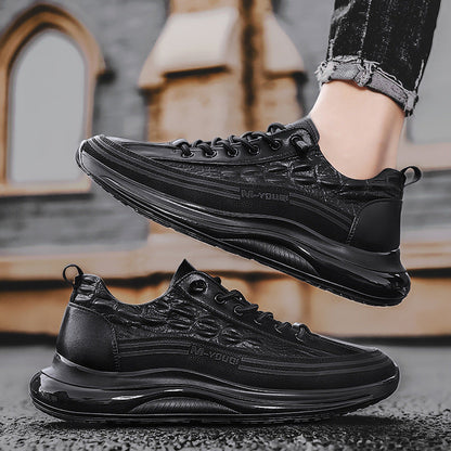 [100% piel de vacuno]Zapatos de cocodrilo para hombre