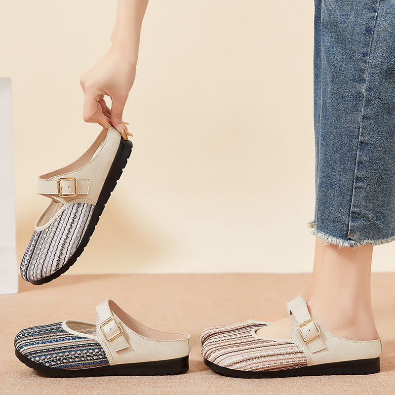 Sandalias de malla sin talón