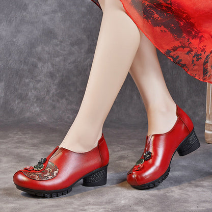 Zapatos de piel estampados