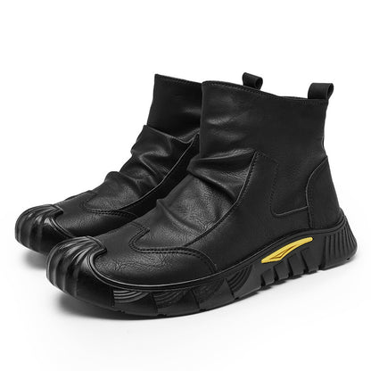 Bota Alta de Piel para Hombre, Punta Protectora, Suela Antideslizante