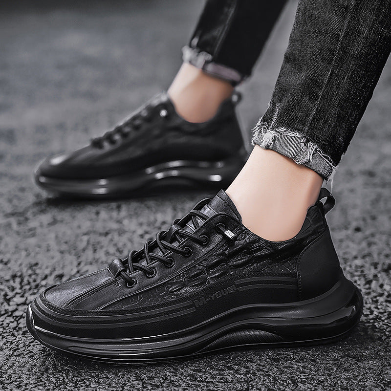 [100% piel de vacuno]Zapatos de cocodrilo para hombre