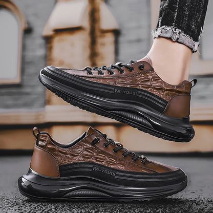 [100% piel de vacuno]Zapatos de cocodrilo para hombre