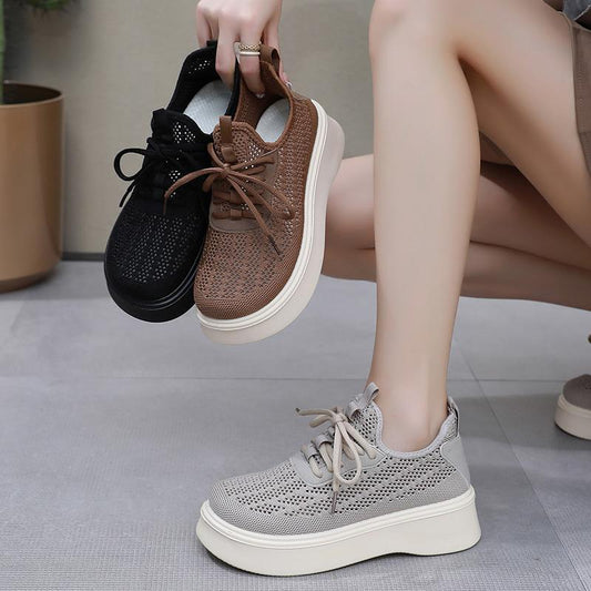 Zapatos de plataforma de malla de verano