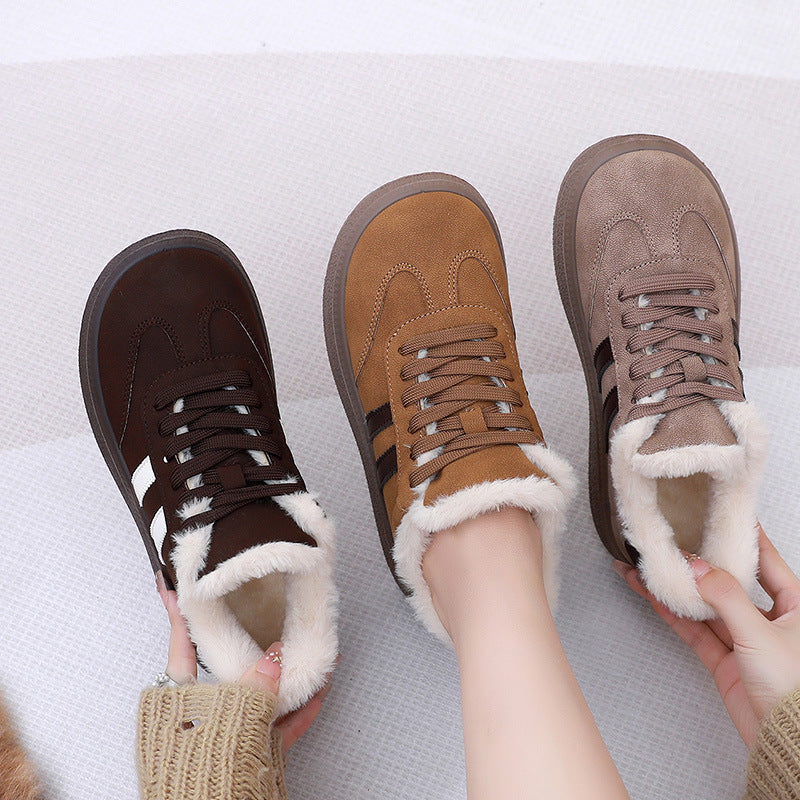 Zapatos de plataforma con cordones para invierno