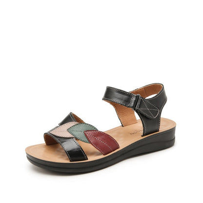 Sandalias de piel con suela blanda antideslizante