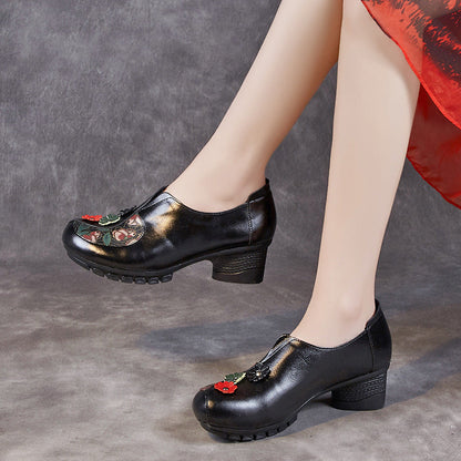 Zapatos de piel estampados
