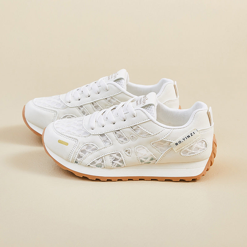 Zapatillas deportivas casuales de suela gruesa de malla (XF822)