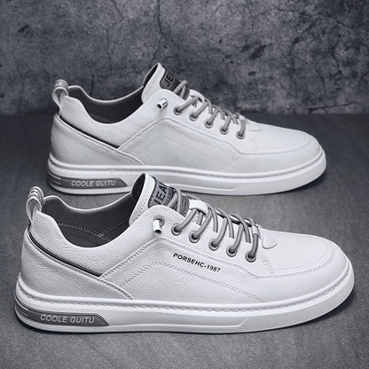 Zapatillas planas blancas para hombre