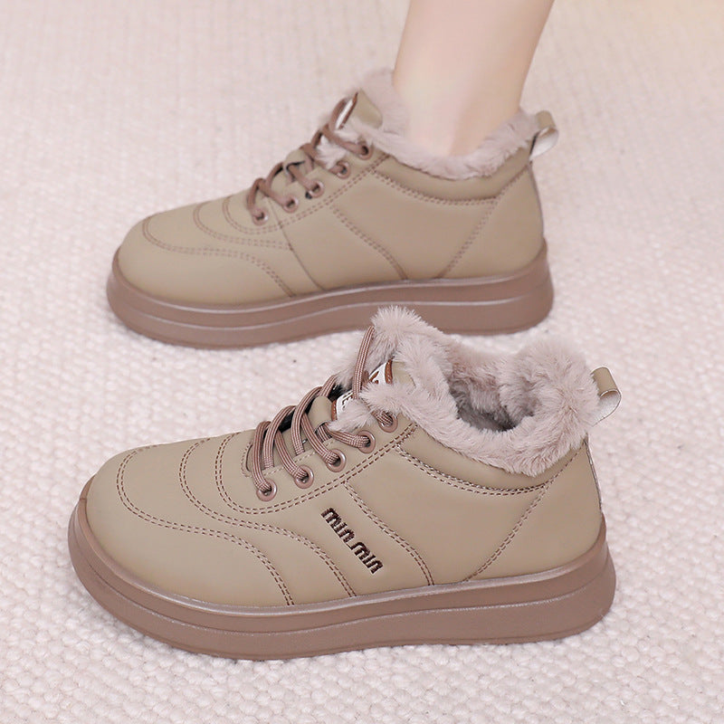 Botas altas de algodón con forro polar antideslizante