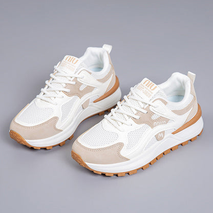 Zapatillas de malla con suela gruesa