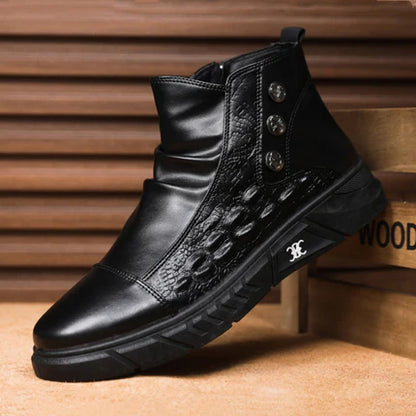 Botas martin con estampado de cocodrilo