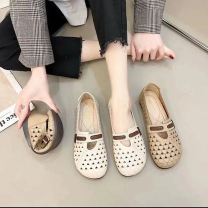 Sandalias retro sin cordones y con punta cerrada
